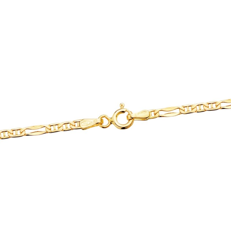 Cadena Oro Amarillo Ancla 3X1 Hueca Largo 45Cm Ancho 2 Mm oro 18k