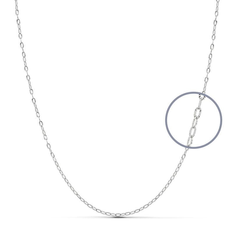 Cadena Maciza Oro Blanco 45Cm 1.5 Mm oro 18k