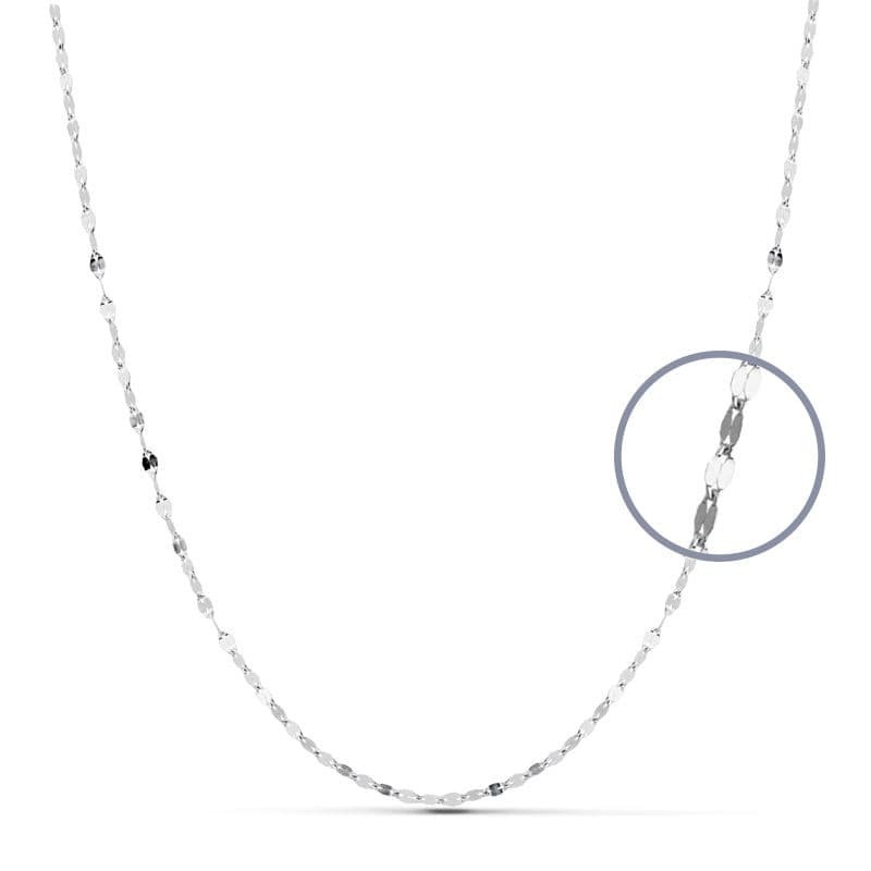 Cadena Maciza Oro Blanco 45Cm 1.8 Mm oro 18k