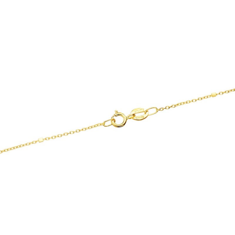 Cadena Maciza Oro Amarillo Combinada Forzada Y Cubos. Largo 45Cm Ancho 1 Mm oro 18k