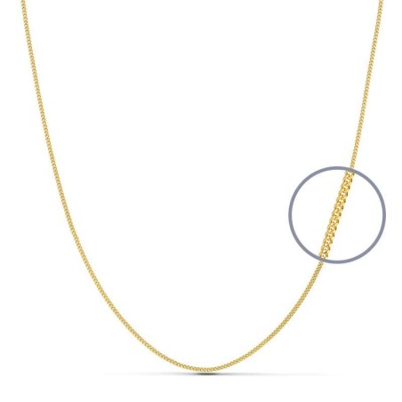 Cadena Oro Amarillo Maciza Barbada 45Cm 0.8 Mm oro 18k