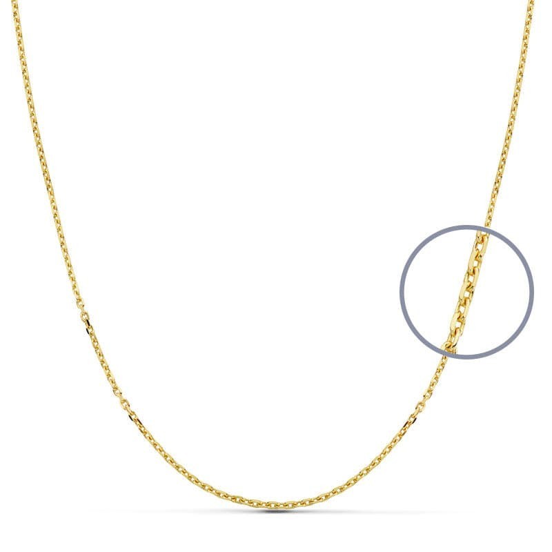 Cadena Forzada 45 Cm 1.5 Mm oro 18k