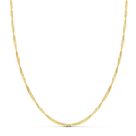Cadena Oro Amarillo Singapur Hueca 1.7 Mm 45Cm oro 18k