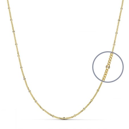 Cadena Oro Amarillo Maciza Diamantada 50Cm 1.5 Mm oro 18k
