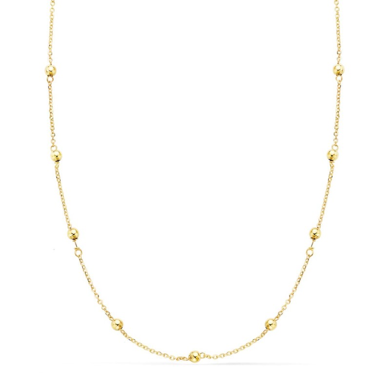 Cadena Oro Amarillo Maciza Con Bolas Lisas 3Mm 50Cm oro 18k