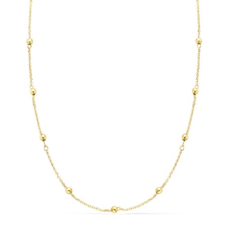 Cadena Oro Amarillo Maciza Con Bolas Lisas 3Mm 50Cm oro 18k