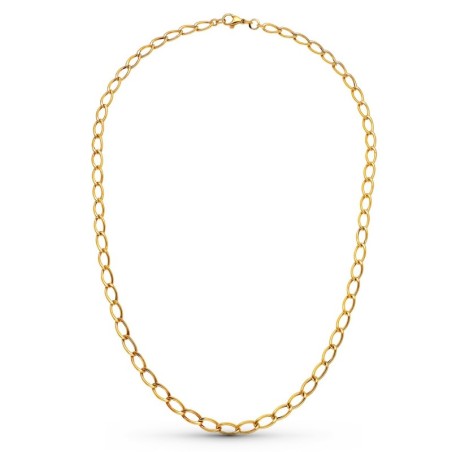 Cadena Oro Amarillo Rombo Hueca 50Cm 5 Mm oro 18k