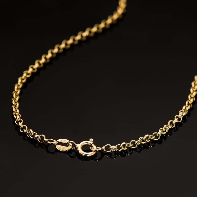 Cadena Oro Amarillo Rolo Hueca Ancho: 2.5Mm Largo: 50Cm Cierre Reasa oro 18k