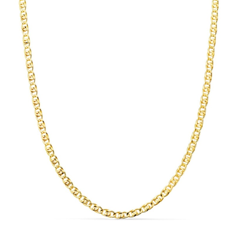 Cadena Oro Amarillo Ancla Hueca Largo 50Cm Ancho 3 Mm oro 18k
