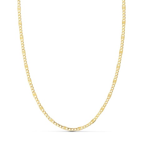Cadena Oro Amarillo Combinada Hueca 3X1. Largo 50Cm Ancho 2 Mm oro 18k