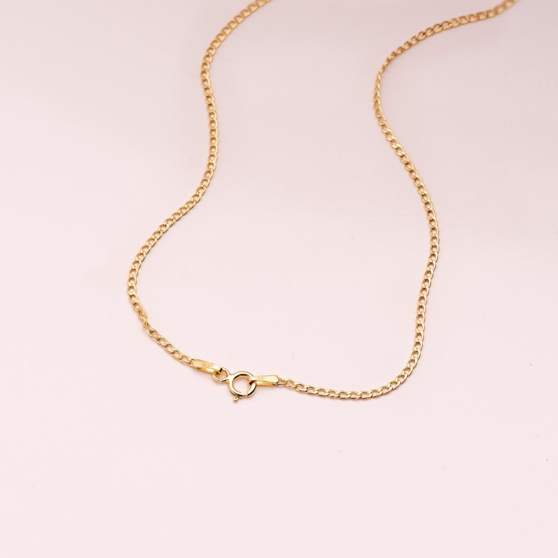 Cadena Oro Amarillo Barbada Hueca 50X1. oro 18k