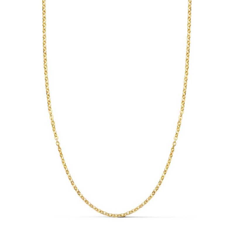 Cadena Oro Amarillo Hueca Forzada. Ancho: 1,2 Mm. Largo: 50 Cm oro 18k