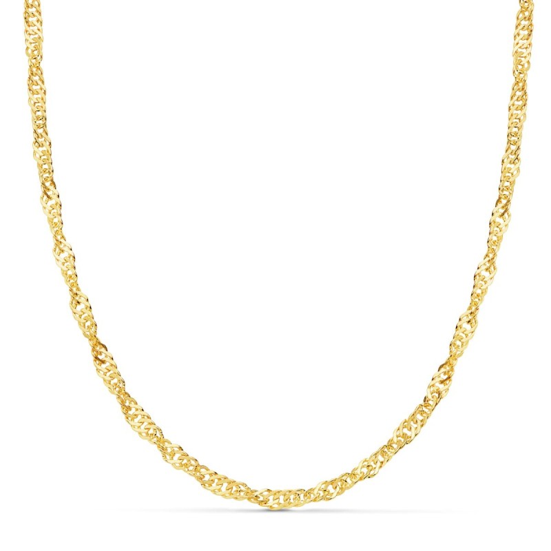 Cadena Oro Amarillo Maciza Singapur 50Cm 4 Mm oro 18k