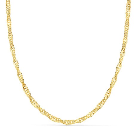 Cadena Oro Amarillo Maciza Singapur 50Cm 4 Mm oro 18k