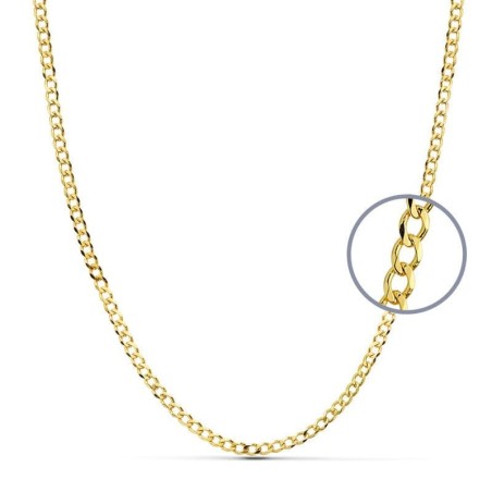 Cadena Oro Amarillo Barbada 60Cm Maciza. 3Mm oro 18k