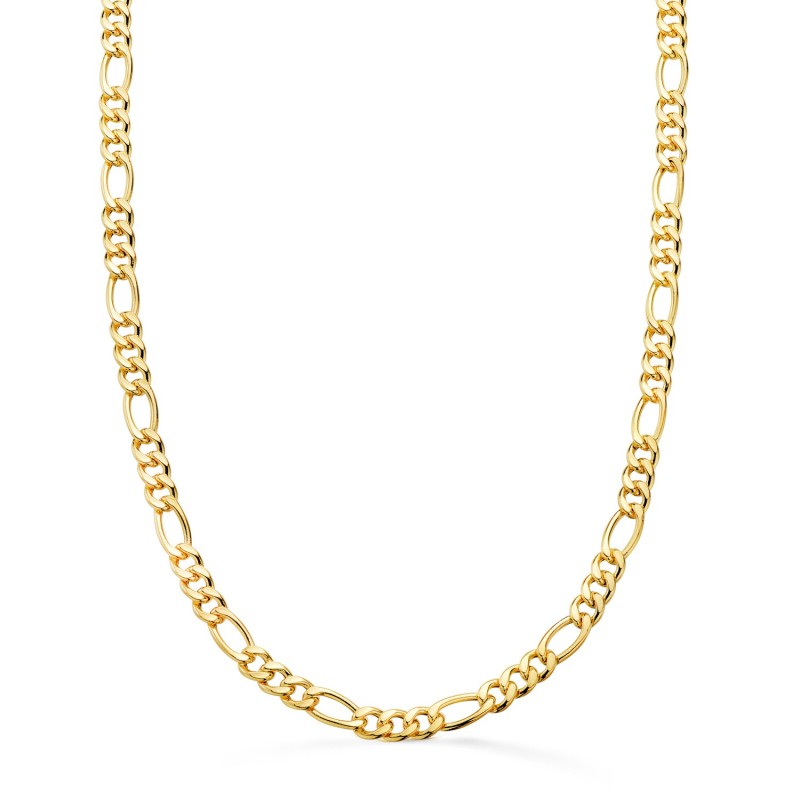 Cadena Oro Amarillo Hueca Eslabon Tipo Cartier Ancho 4.5 Mm Largo 60Cm oro 18k