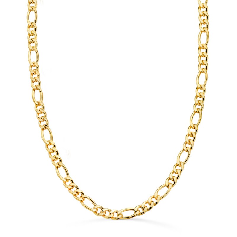Cadena Oro Amarillo Hueca Eslabon Tipo Cartier Ancho 5.5 Mm Largo 60Cm oro 18k