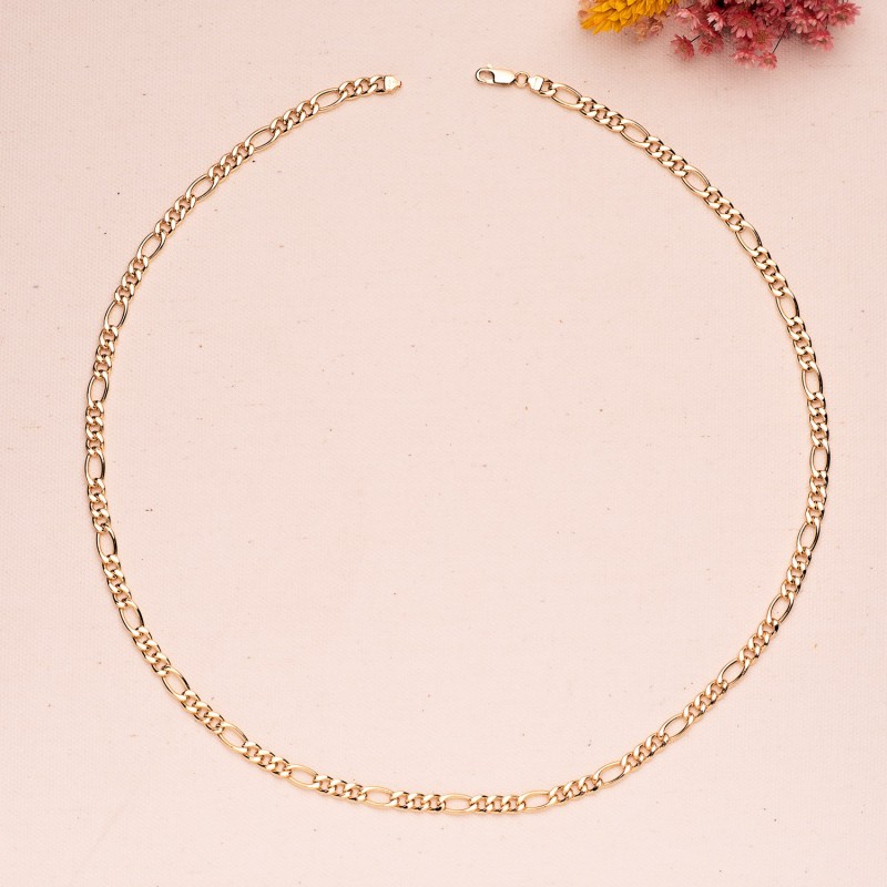 Cadena Oro Amarillo Hueca Eslabon Tipo Cartier Ancho 5.5 Mm Largo 60Cm oro 18k