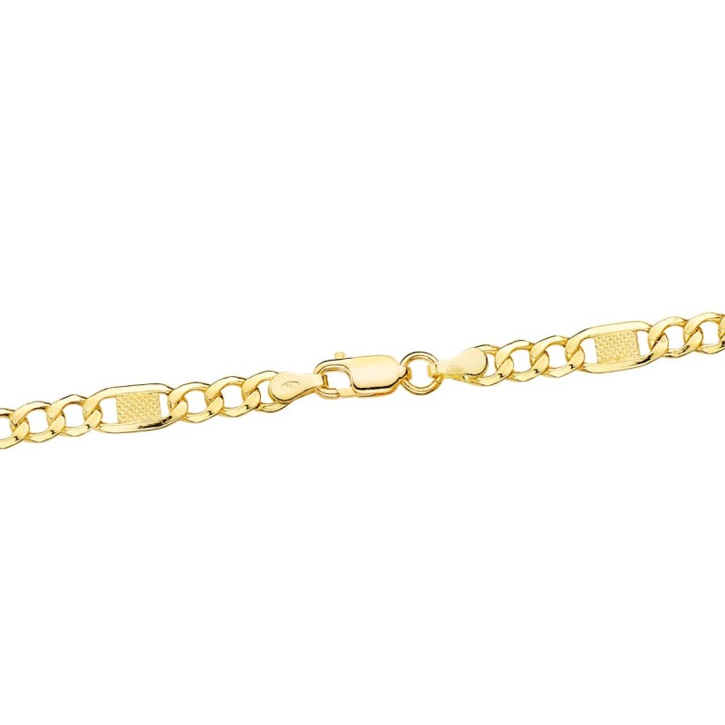 Cadena Oro Amarillo Eslabones Huecos 3X1. Largo 60Cm Ancho 5 Mm oro 18k