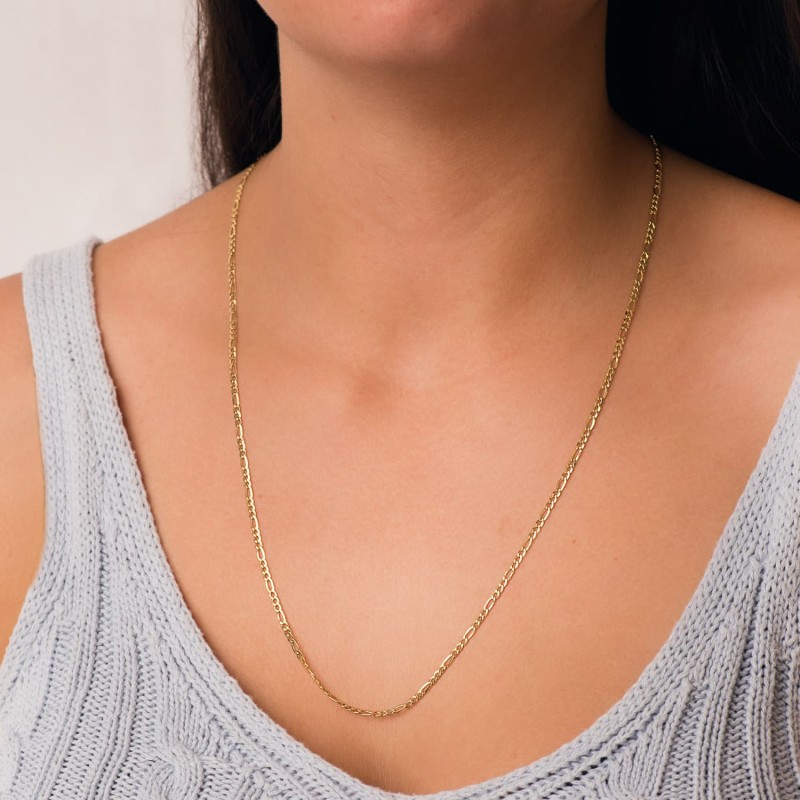 Cadena Oro Amarillo Cartier Hueca Eslabon Plano Ancho: 2.2Mm Largo: 60Cm oro 18k