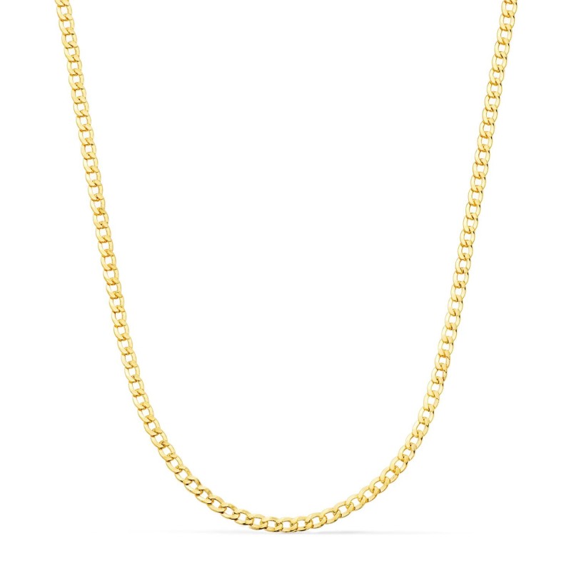 Cadena Oro Amarillo Barbada Hueca Ancho: 2,5Mm Largo: 60Cm oro 18k