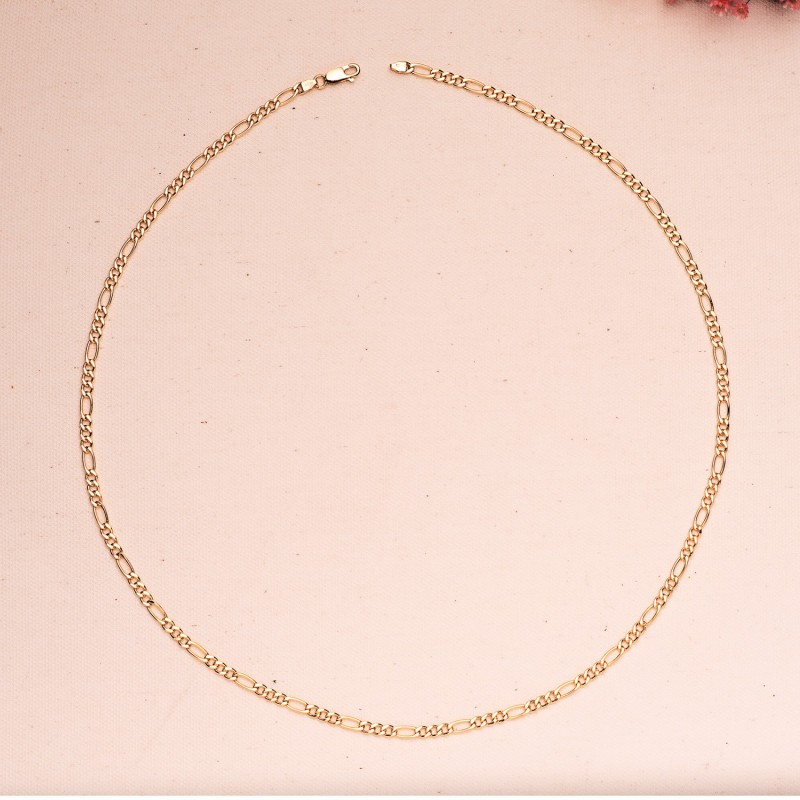 Cadena Oro Amarillo Hueca Eslabon Tipo Cartier Ancho 4 Mm Largo 60Cm oro 18k