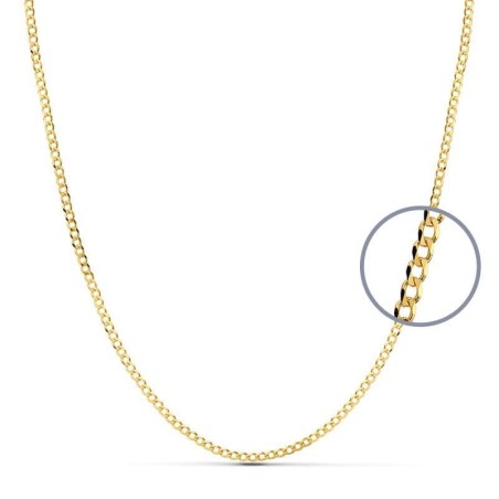 Cadena Oro Amarillo Barbada 60Cm Maciza 2 Mm oro 18k