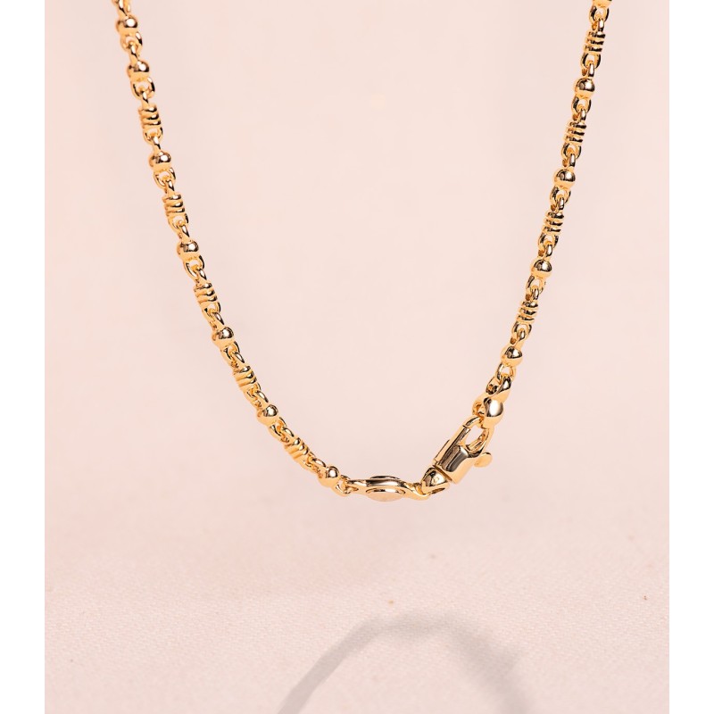 Cadena Oro Amarillo Maciza Bola Y Detalle Brillo. Ancho: 2,7 Mm Largo: 60Cm oro 18k