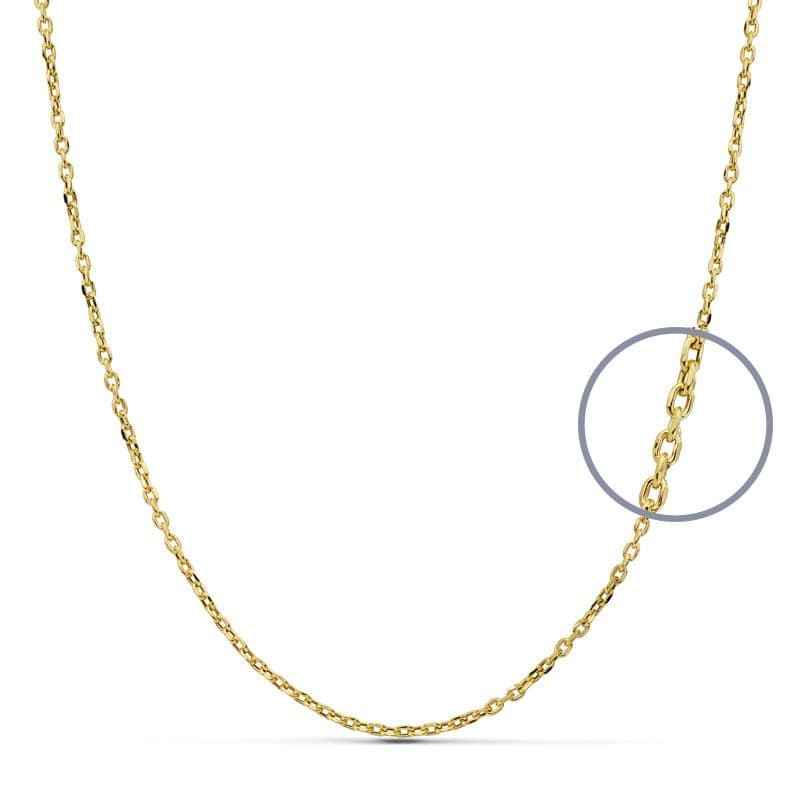 Cadena Oro Amarillo Forzada 60Cm Hueca 1.50 Mm oro 18k