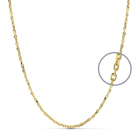 Cadena Oro Amarillo Forzada 60Cm Hueca 2 Mm oro 18k