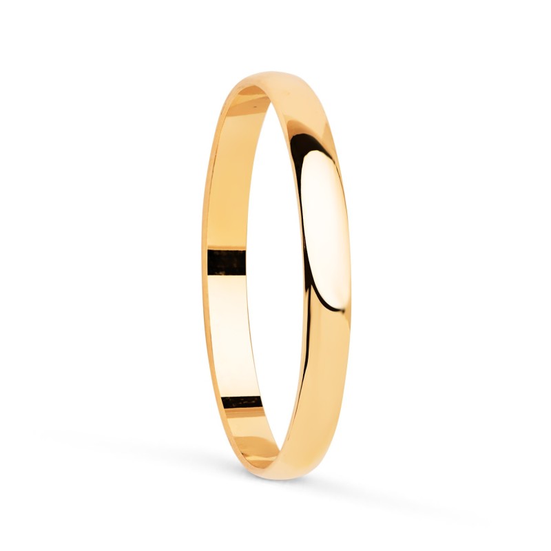 Alianza Oro Amarillo Lisa Brillo. Ancho: 2 mm oro 18k