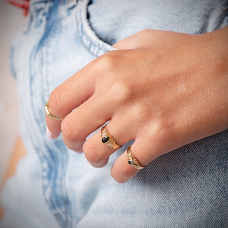 Solitario Oro Amarillo Pequeño Bebe O Meñique Circonita Aguamarina Redonda 2,5mm oro 18k