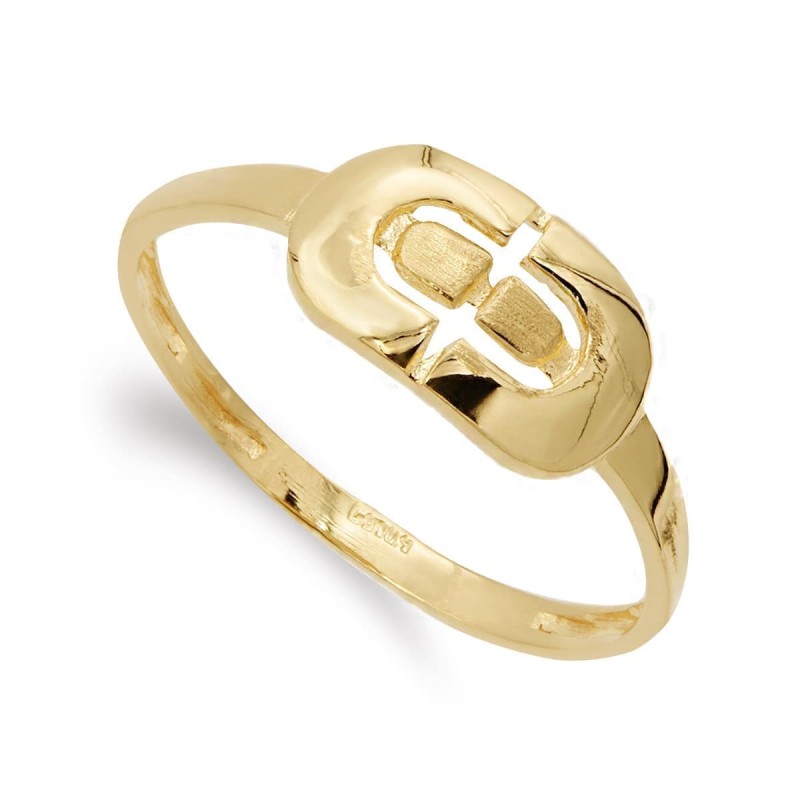 Sortija Oro Amarillo Motivo Calado. Ancho: 6,5 mm oro 18k