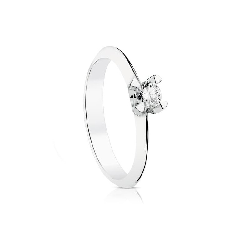 Solitario Diamante Talla Brillante Oro Blanco 0.200 Qts. Si-H oro 18k