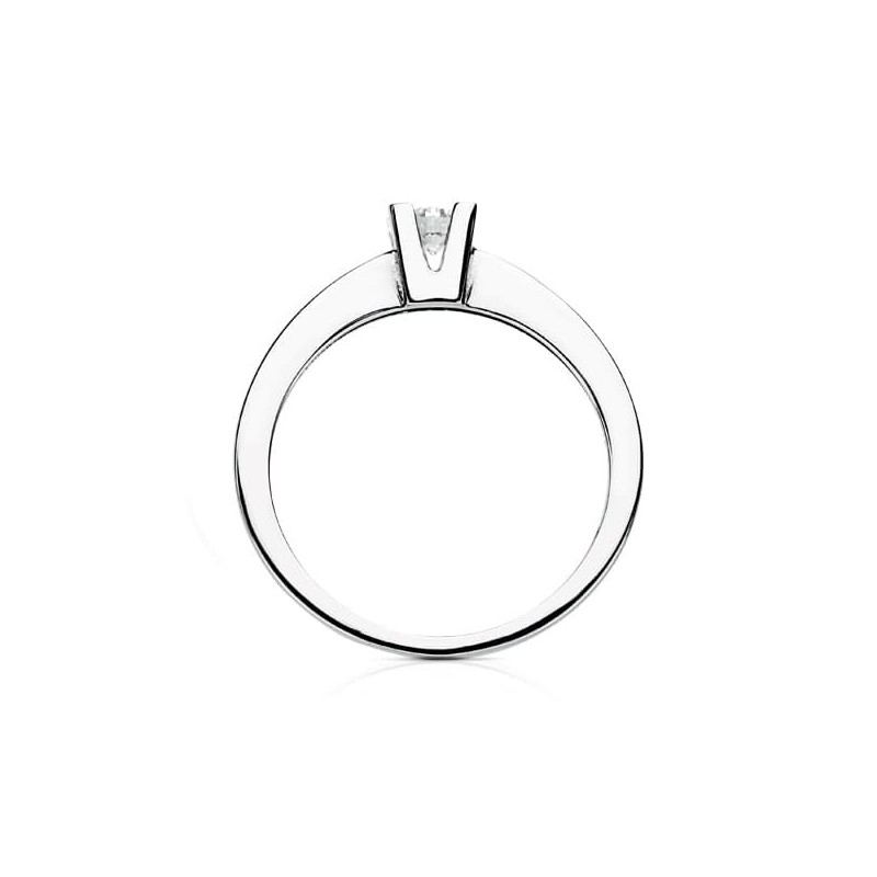 Solitario Oro Blanco Diamante Talla Brillante 0.200 Qts. Si-H oro 18k