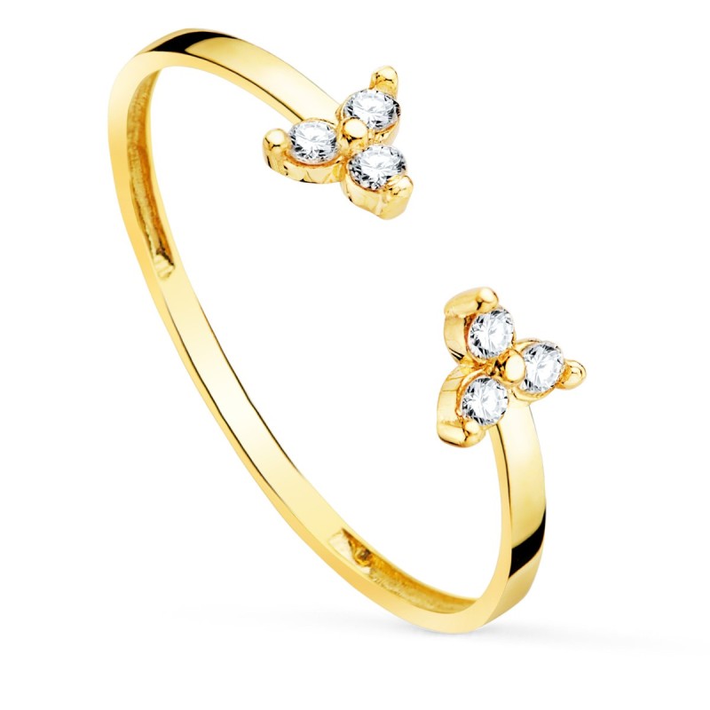 Sortija Oro Amarillo Diamantes De Laboratorio 0,09 Qts. Vs2-G Cuerpo 1,10 mm oro 18k
