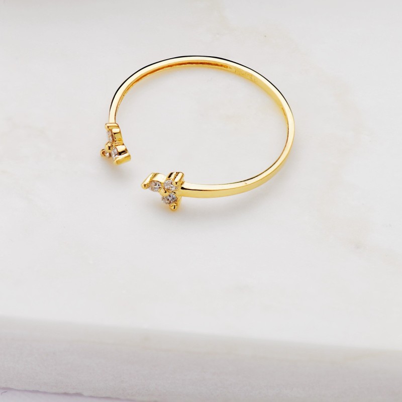 Sortija Oro Amarillo Diamantes De Laboratorio 0,09 Qts. Vs2-G Cuerpo 1,10 mm oro 18k