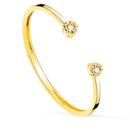 Sortija Oro Amarillo Diamantes De Laboratorio 0,0160 Qts. Vs2-G Cuerpo 1,10 mm oro 18k
