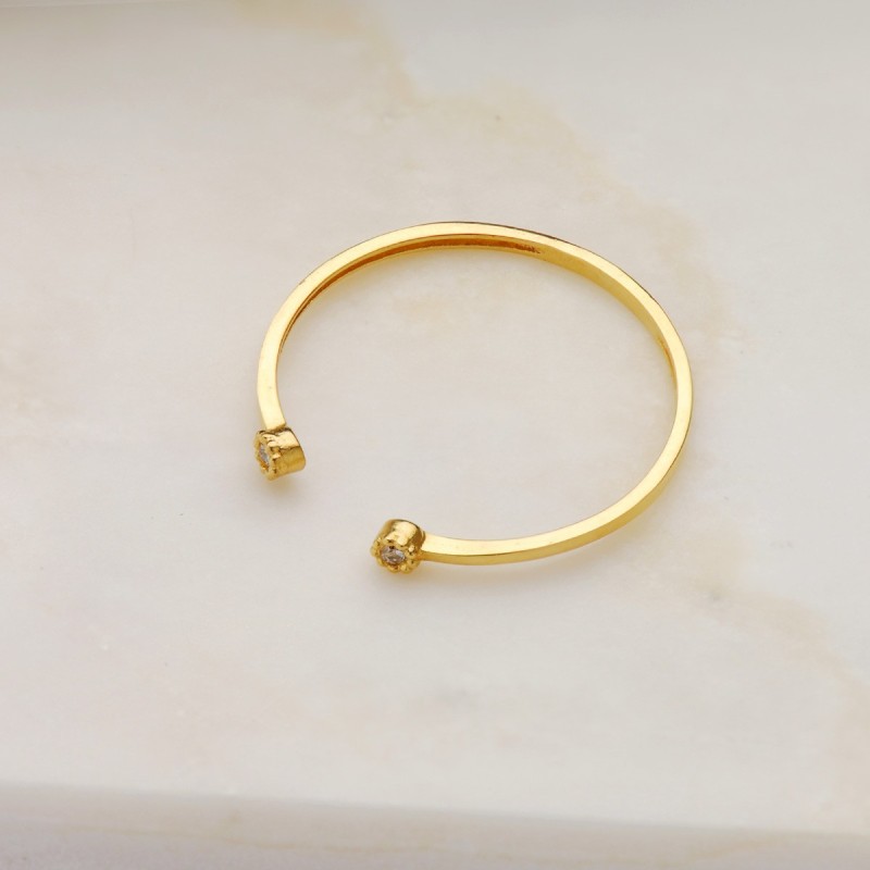 Sortija Oro Amarillo Diamantes De Laboratorio 0,0160 Qts. Vs2-G Cuerpo 1,10 mm oro 18k
