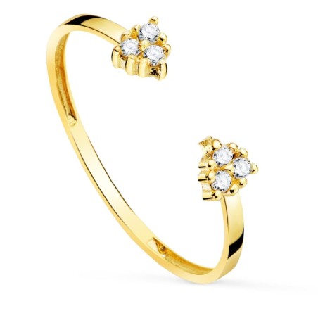 Sortija Oro Amarillo Diamantes De Laboratorio 0,0480 Qts. Vs2-G Cuerpo 1,10 mm oro 18k