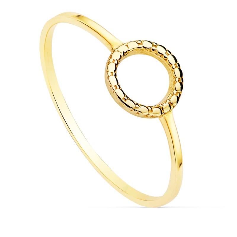 Sortija Oro Amarillo Lisa Motivo Redondo 7.5 mm oro 18k