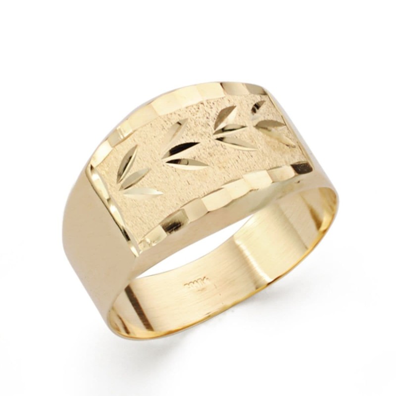 Sortija Oro Amarillo Lapidada 11 mm oro 18k