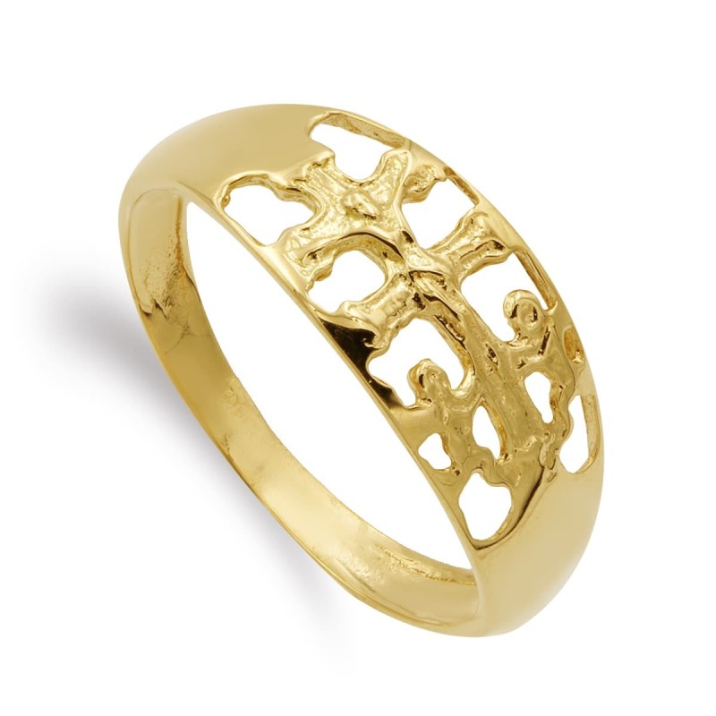 Sortija Oro Amarillo Caravaca Ancho Motivo 7 mm oro 18k
