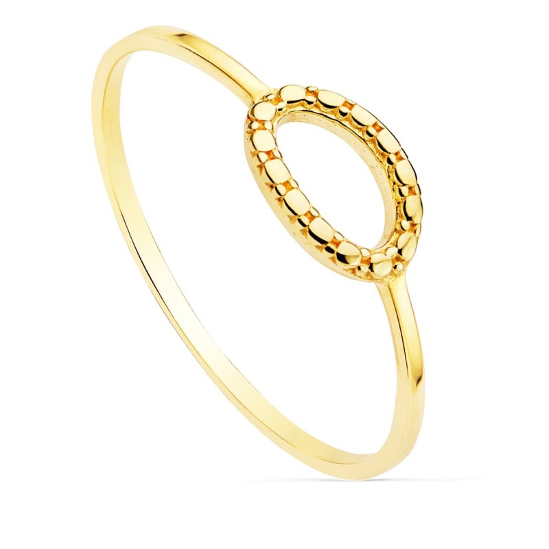 Sortija Oro Amarillo Lisa Motivo Oval 8X5 mm oro 18k