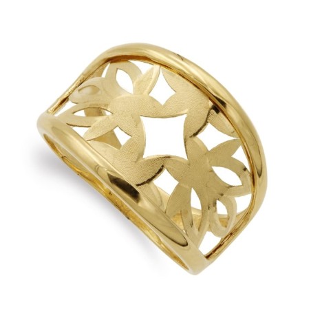 Sortija Oro Amarillo Calada Ancho 15 mm oro 18k