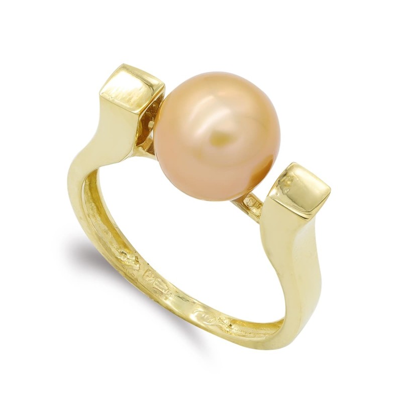 Sortija Oro Amarillo Perla Camel 9 mm oro 18k
