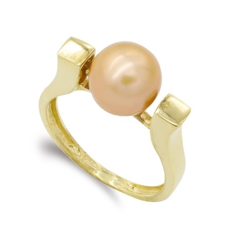 Sortija Oro Amarillo Perla Camel 9 mm oro 18k
