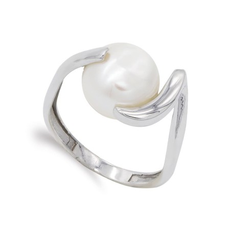 Sortija Oro Blanco Con Perla Barroca 11,5mm. oro 18k