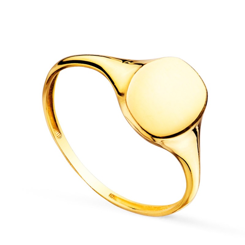 Sello Oro Amarillo Macizo Forma Tonel. Zona Grabado: 8,5X7 mm oro 18k