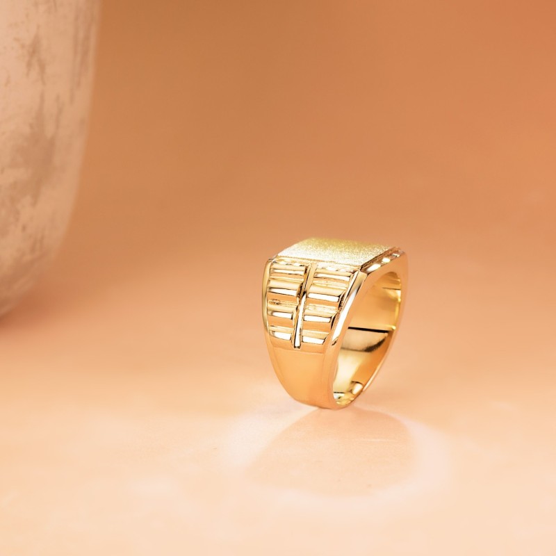 Sello Oro Amarillo Caballero Cuadrado Tipo Rolex. Zona Grabado: 14X14 mm oro 18k